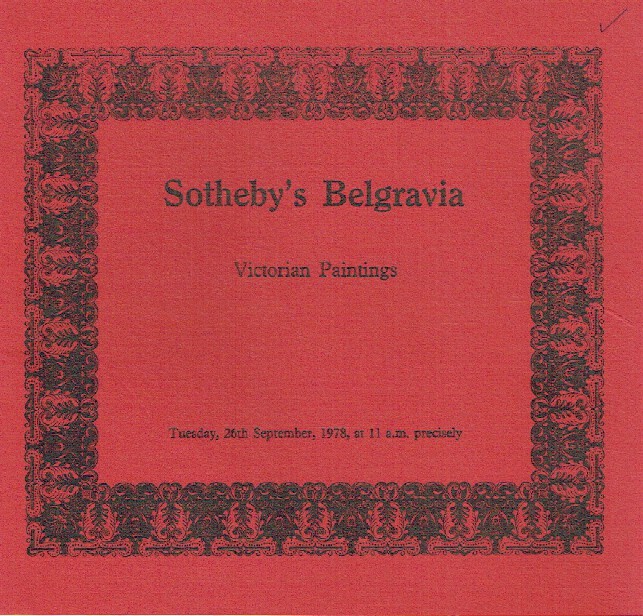 Sothebys September 1978 Victorian Paintings