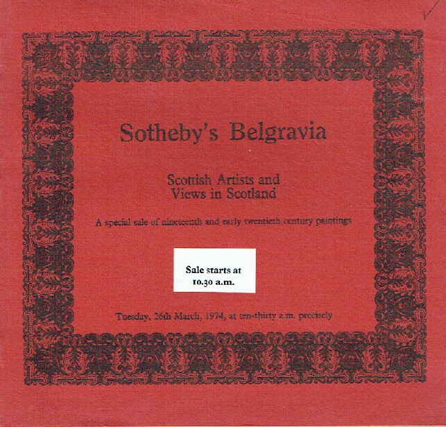 Sothebys March 1974 Scottish Artists & Views in Scotland