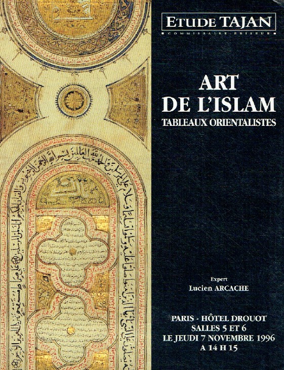 Etude Tajan November 1996 Islamic Art & Orientalist Paintings