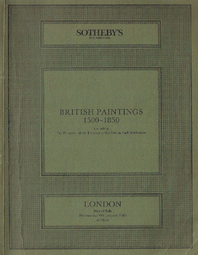 Sothebys January 1985 British Painting 1500-1850