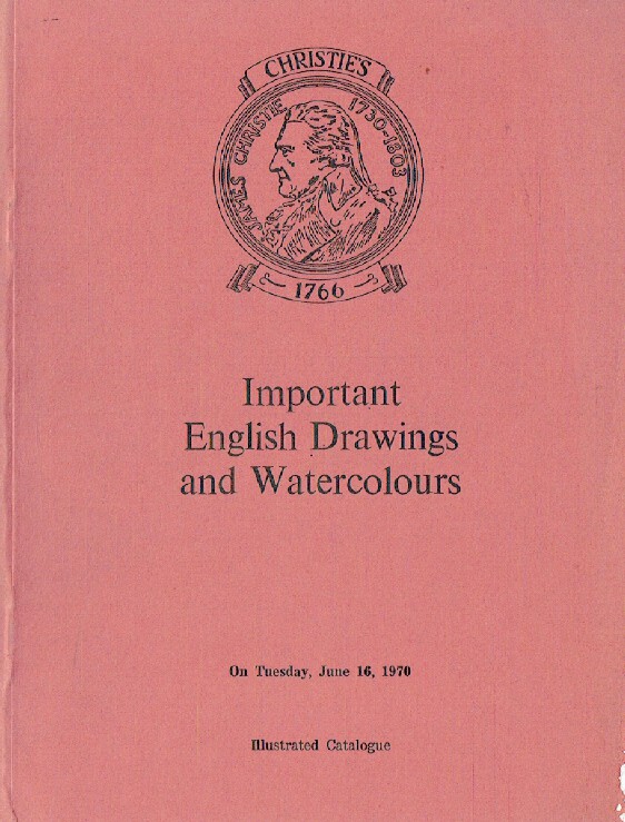 Christies June 1970 Important English Drawings & Watercolours