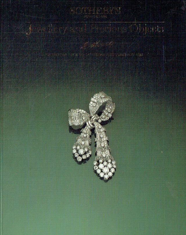 Sothebys February 1987 Jewellery & Precious Objects