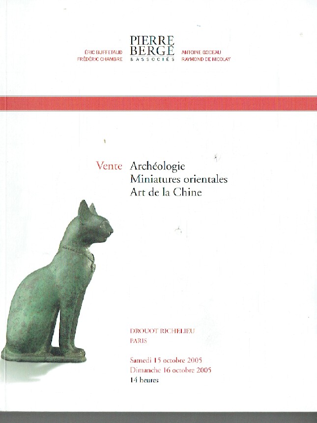 Pierre Berge October 2005 Antiquites, Oriental Miniatures & Art of China