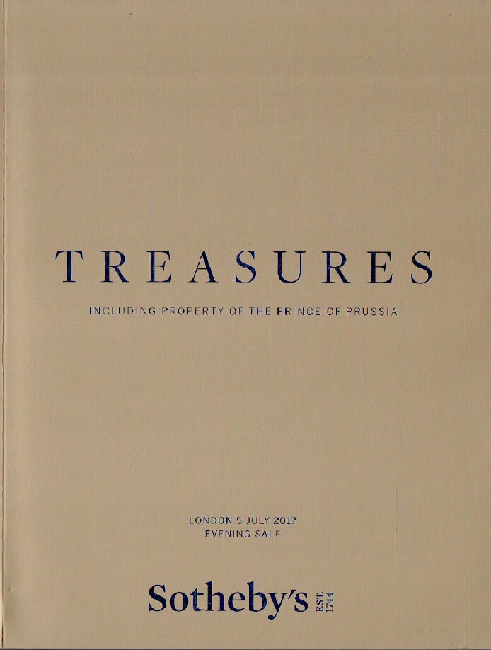 Sothebys July 2017 Treasures inc. Property of The Prince of Prussia