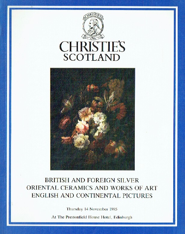Christies November 1985 British & Foreign Silver English, Ceramics and Continent
