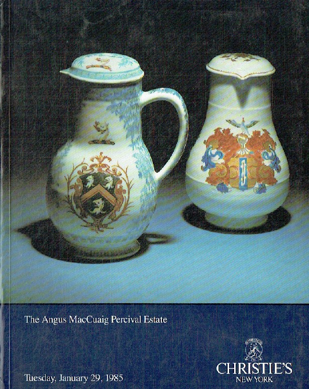 Christies January 1985 Angus MacCuaig Percival inc. Chines Export Porcelain, Eng