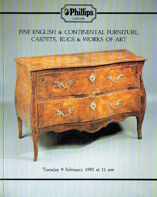 Phillips February 1993 Fine English & Continental Furniture, Carpets & Rugs
