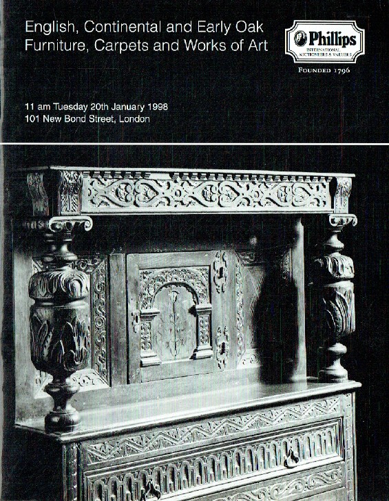 Phillips January 1998 English, Continental & Early Oak Furniture & Carpets