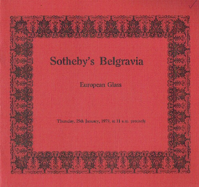 Sothebys January 1979 European Glass