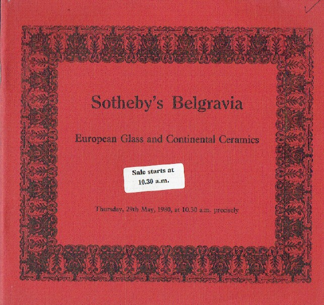 Sothebys May 1980 European Glass & Continental Ceramics