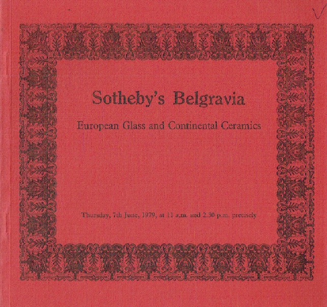 Sothebys June 1979 European Glass & Continental Ceramics