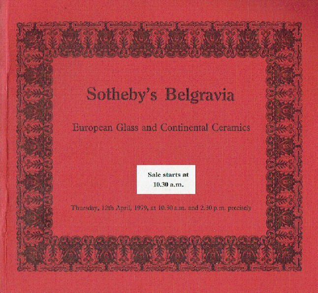 Sothebys April 1979 European Glass & Continental Ceramics