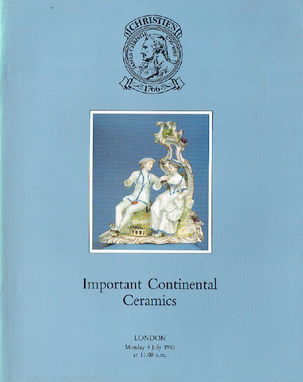 Christies July 1983 Important Continental Ceramics