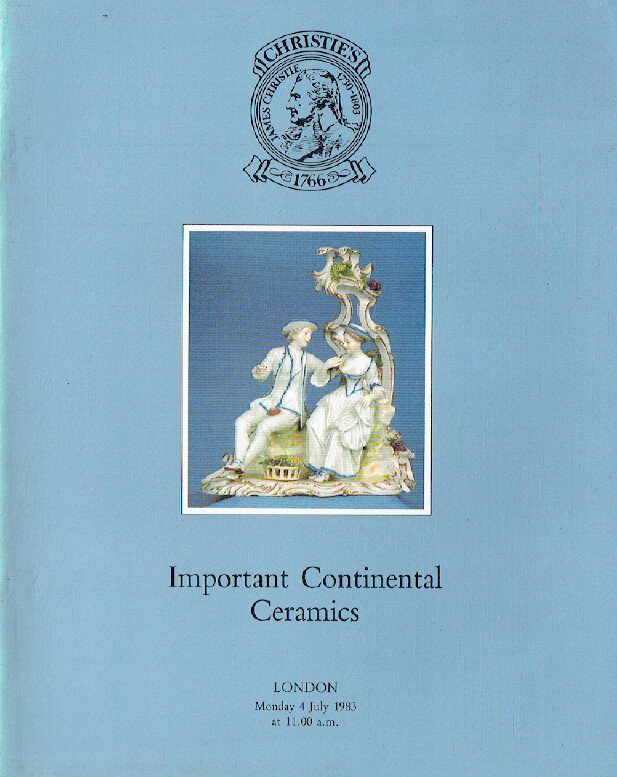 Christies July 1983 Important Continental Ceramics