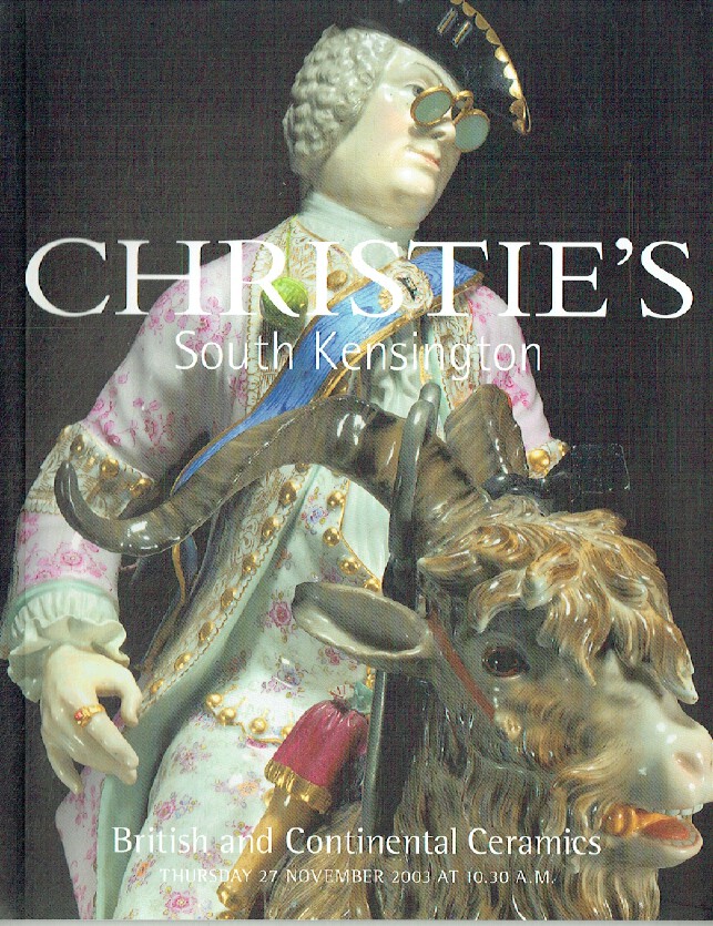 Christies November 2003 British & Continental Ceramics