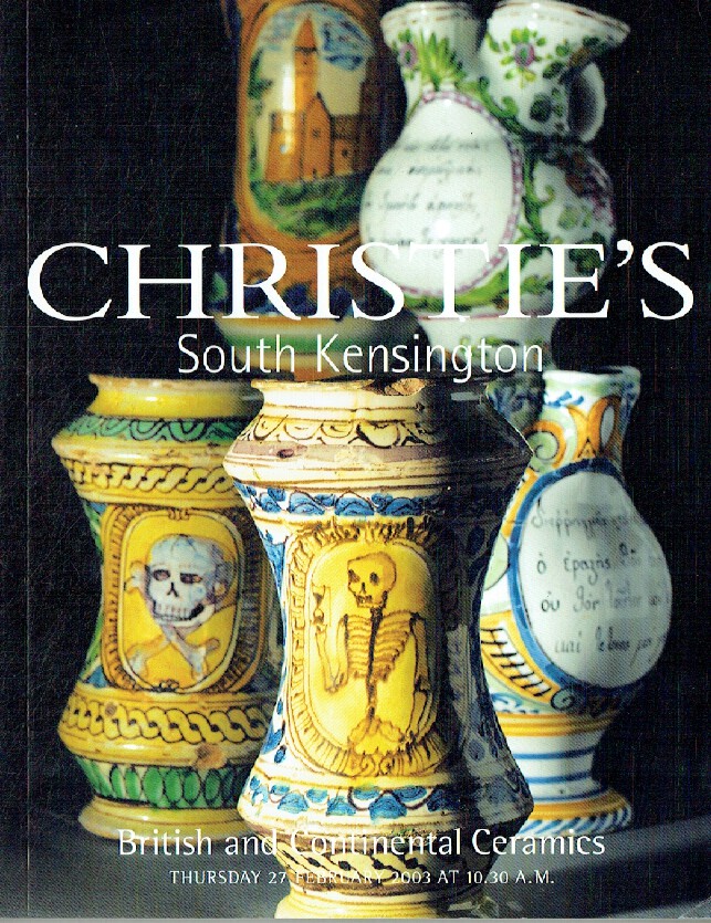 Christies February 2003 British & Continental Ceramics