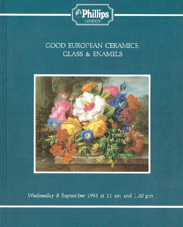 Phillips September 1993 Good European Ceramics, Glass & Enamels