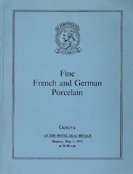 Sothebys May 1979 Fine French & German Porcelain