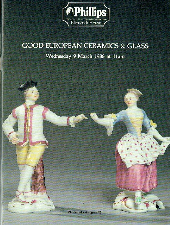 Phillips March 1988 Good European Ceramics & Glass