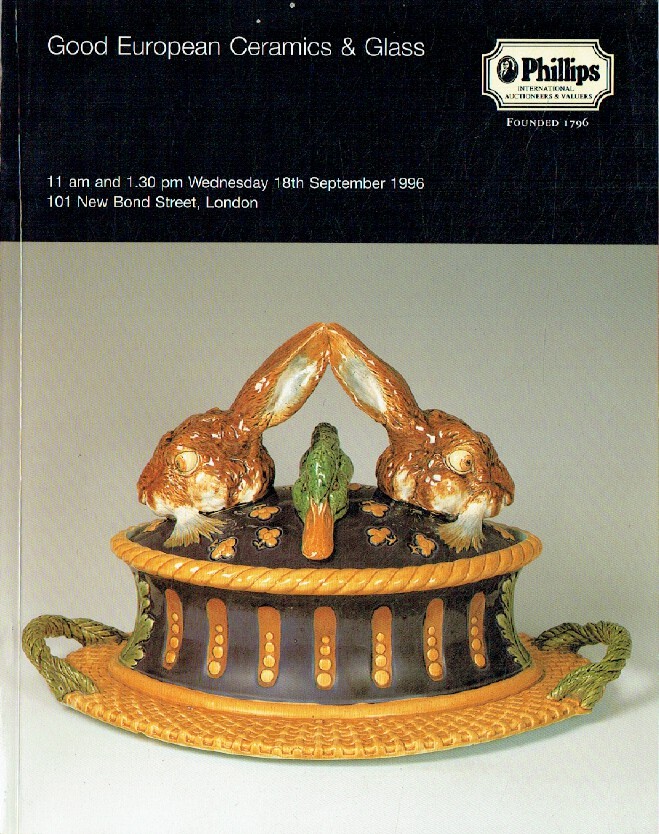 Phillips September 1996 Good European Ceramics & Glass