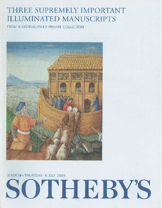 Sothebys July 2000 Important Illuminated Manuscripts