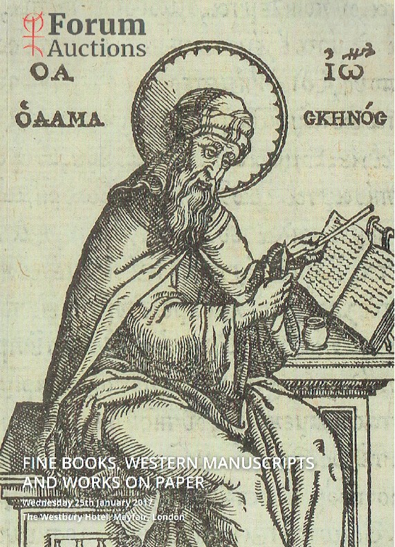 Forum January 2017 Fine Books, Western Manuscripts & Works on Paper