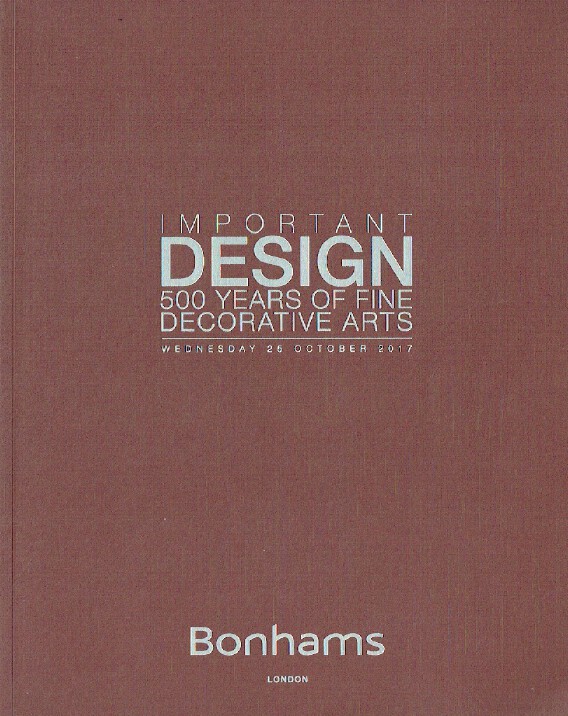 Bonhams Oct 2017 Important Design 500 Years of Decorative Arts Digital only