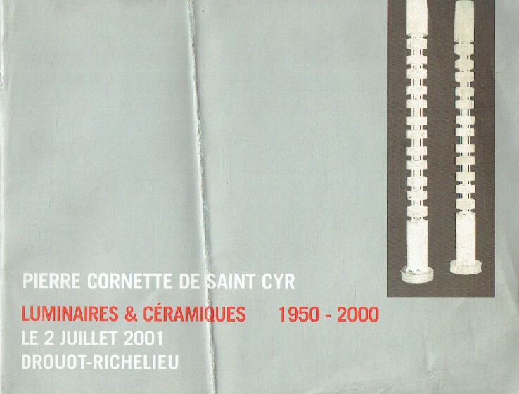 Cornette de Saint Cyr July 2001 Lighting & Ceramics 1950 - 2000