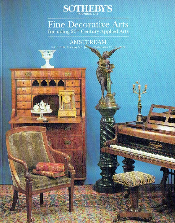 Sothebys June/July 1992 Fine Decorative Arts including 20th Century Applied Arts