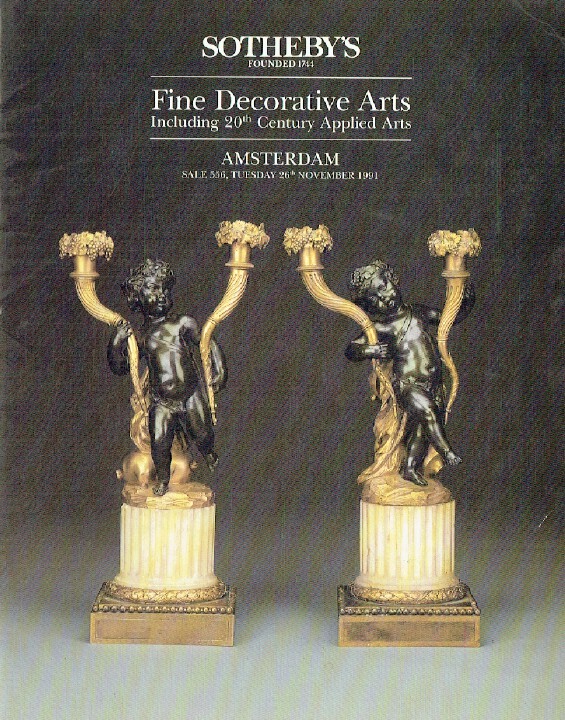 Sothebys November 1991 Fine Decorative Arts including 20th Century Applied Arts