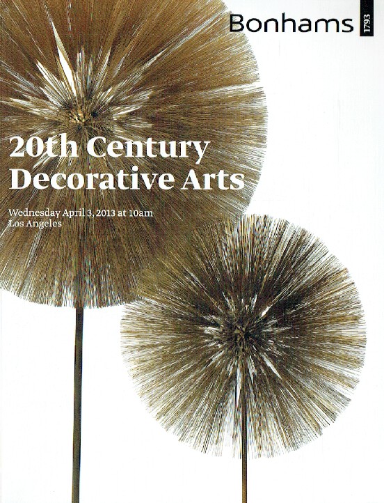 Bonhams April 2013 20th Century Decorative Arts