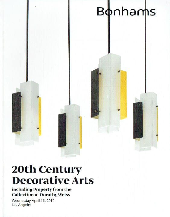 Bonhams April 2014 20th Century Decorative Arts inc. Dorothy Weiss Collection - Click Image to Close