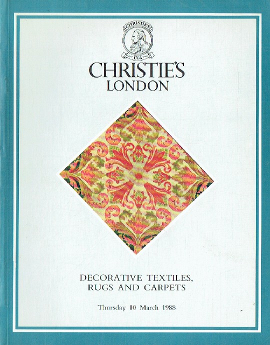 Christies March 1988 Decorative Textiles, Rugs & Carpets
