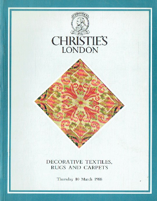 Christies March 1988 Decorative Textiles, Rugs & Carpets