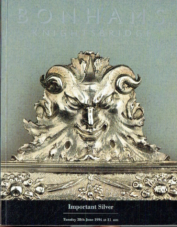 Bonhams June 1994 Important Silver