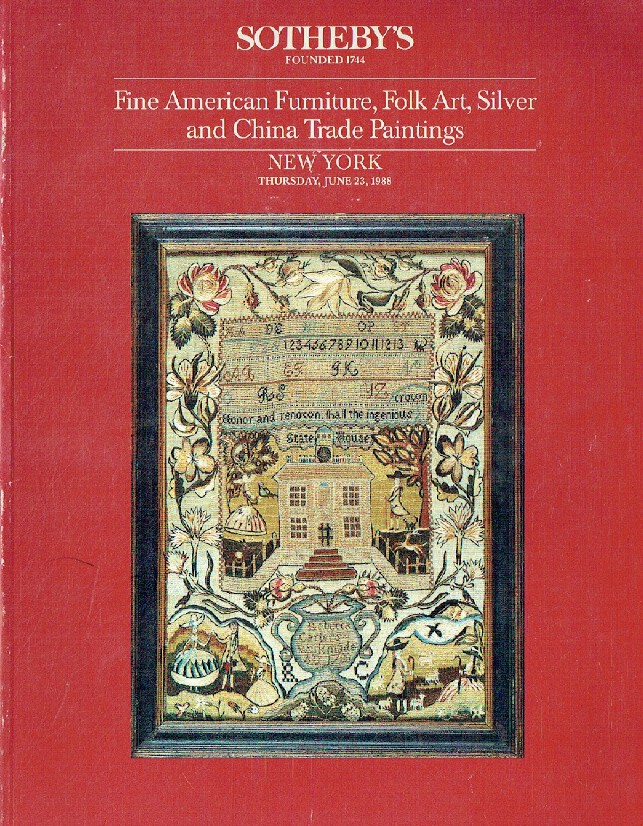 Sothebys June 1988 Fine American Furniture & China Trade Paintings