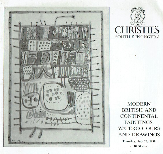 Christies July 1989 Modern British & Continental Paintings, Watercolours etc.