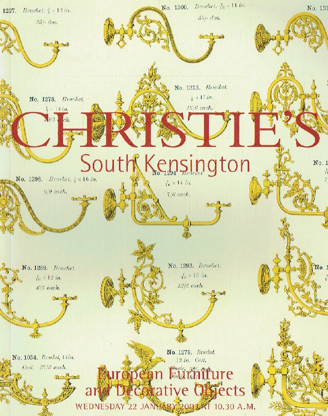 Christies January 2003 European Furniture & Decorative Objects