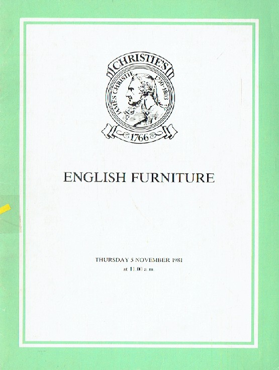 Christies November 1981 English Furniture