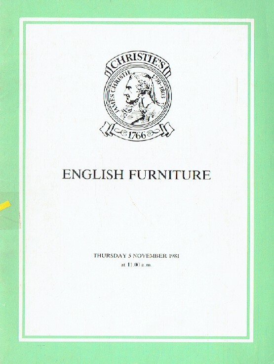 Christies November 1981 English Furniture