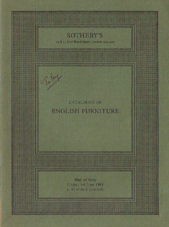 Sothebys June 1984 English Furniture