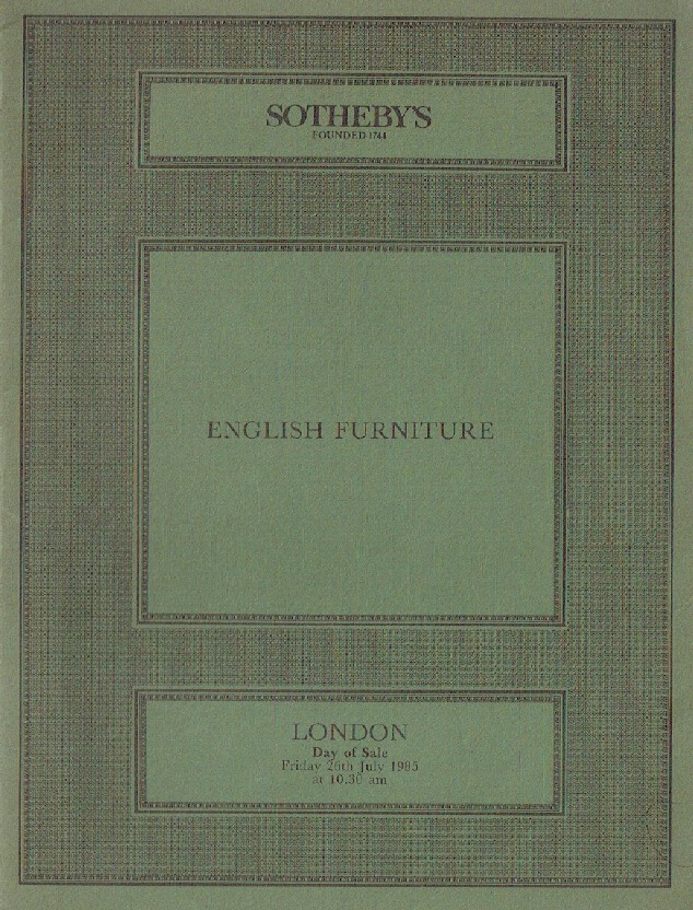 Christies July 1985 English Furniture