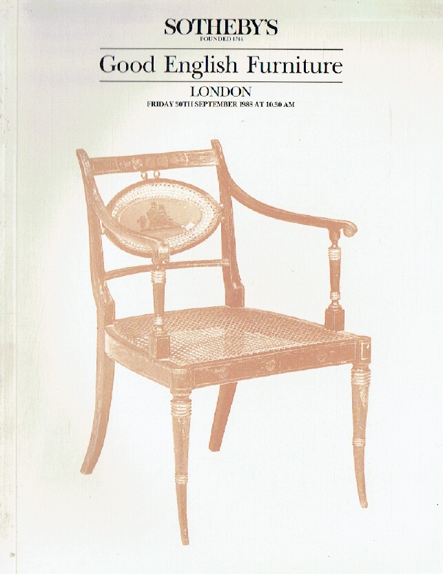 Sothebys September 1988 Good English Furniture