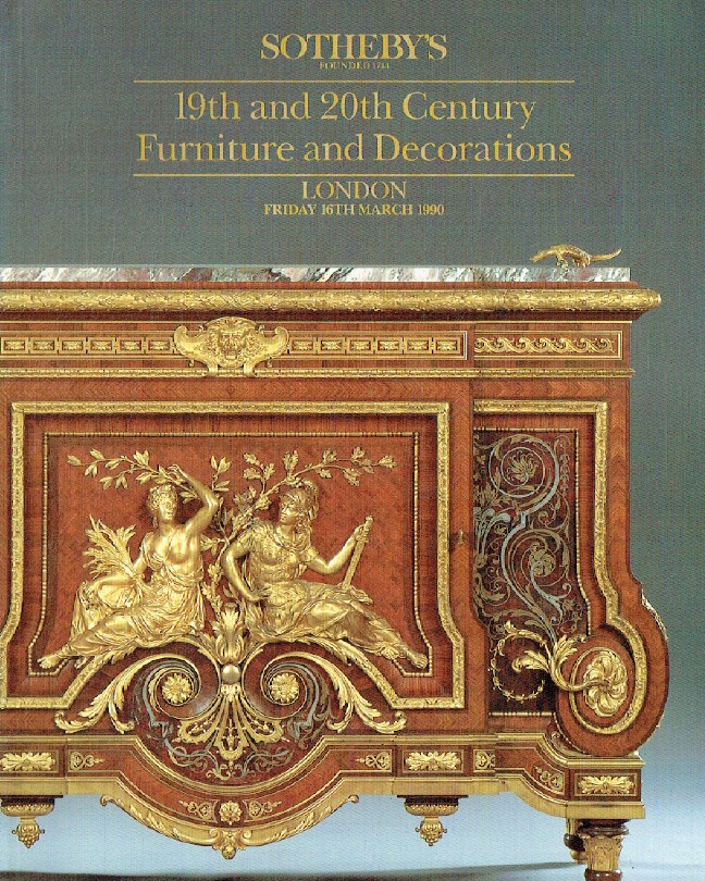 Sothebys March 1990 19th & 20th Century Furniture and Decorations