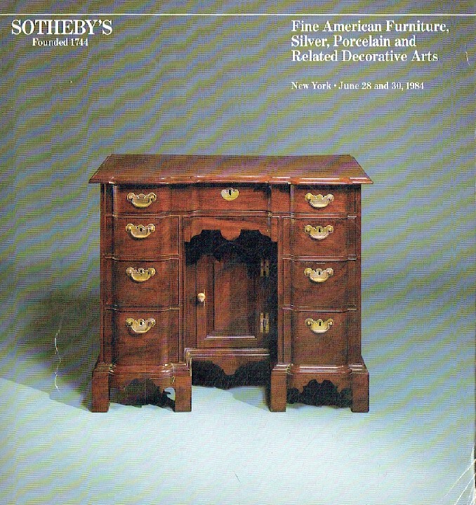 Sothebys June 1984 Fine American Furniture, Silver Porcelain and D. Arts