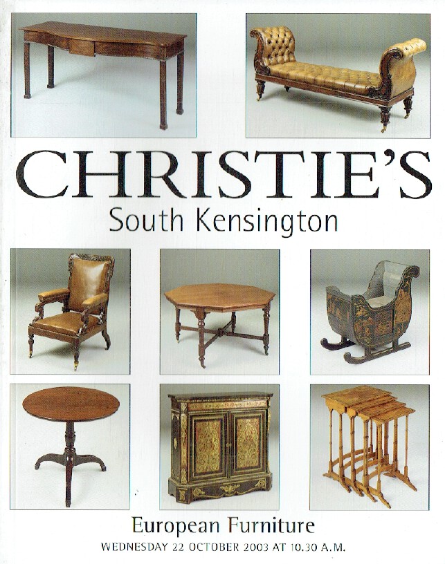 Christies October 2003 European Furniture