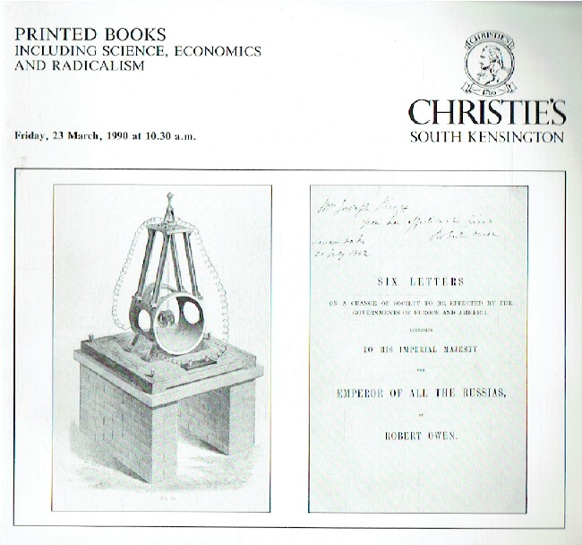 Christies March 1990 Printed Books inc. Science, Economics & Radicalism