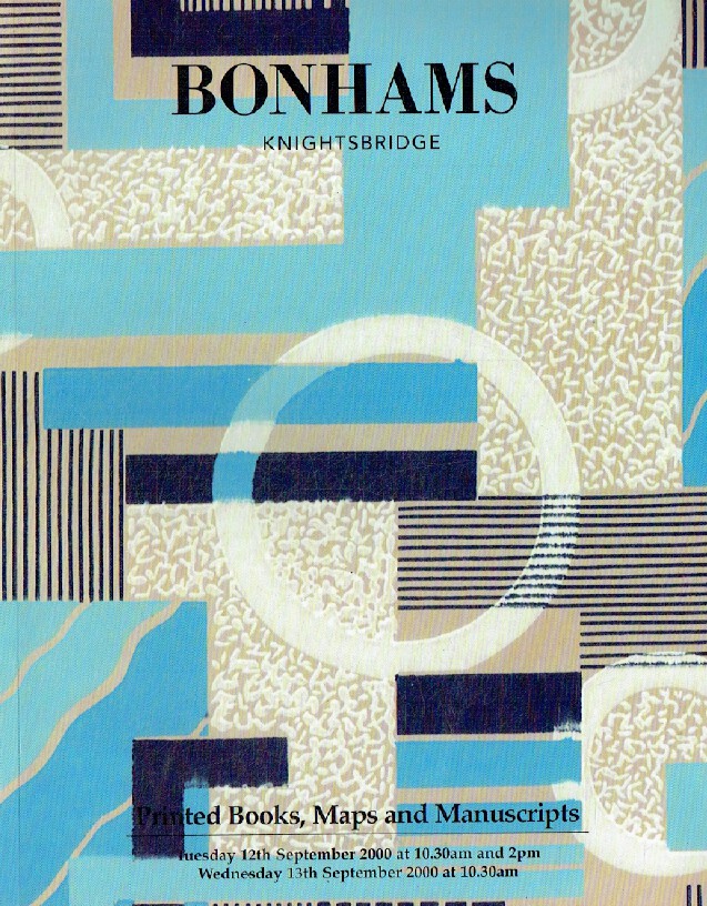 Bonhams September 2000 Printed Books, Maps and Manuscripts