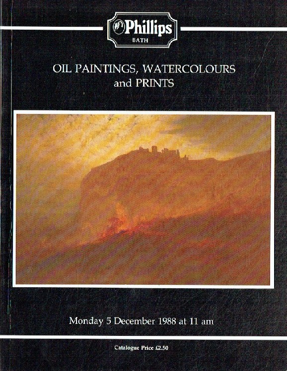 Phillips December 1988 Oil Paintings, Watercolours & Prints