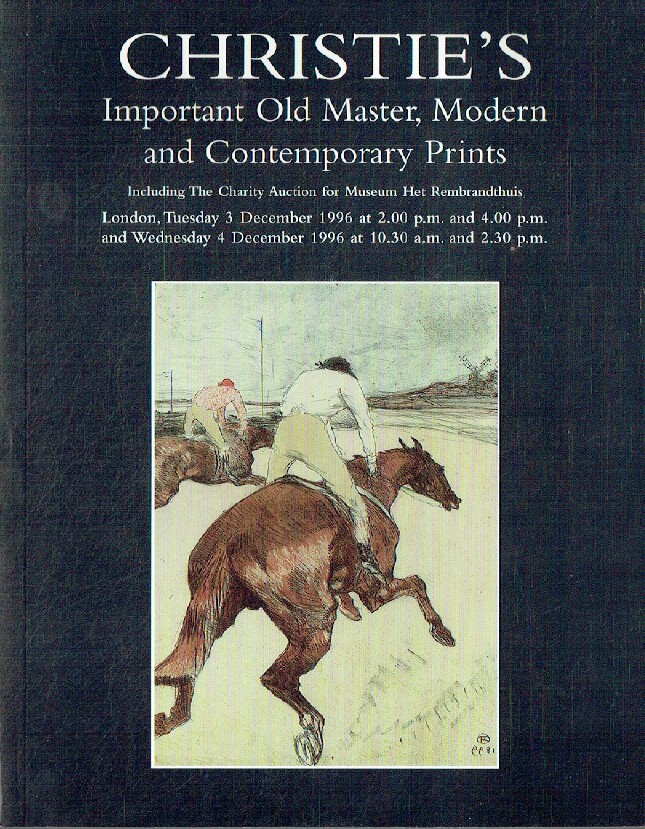 Christies December 1996 Important Old Master & Contemporary Prints inc. Het Remb